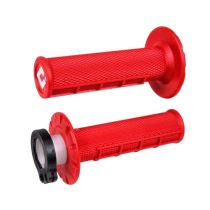 ODI Half-Waffle MX Lock-On Grip Set Red