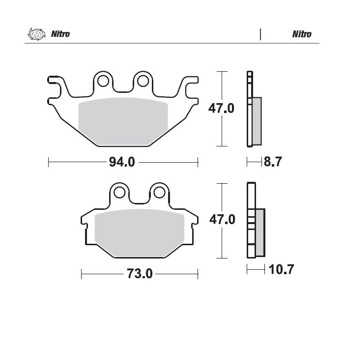 MMT Brakepad Can Am: DS250 07-11 Front / Rear