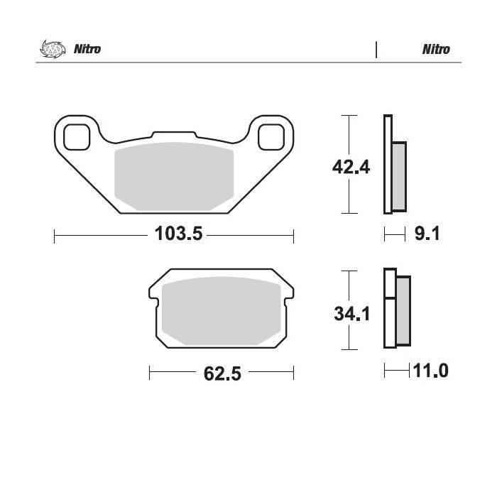 MMT Brake pad Adly, PGO, Quadzilla