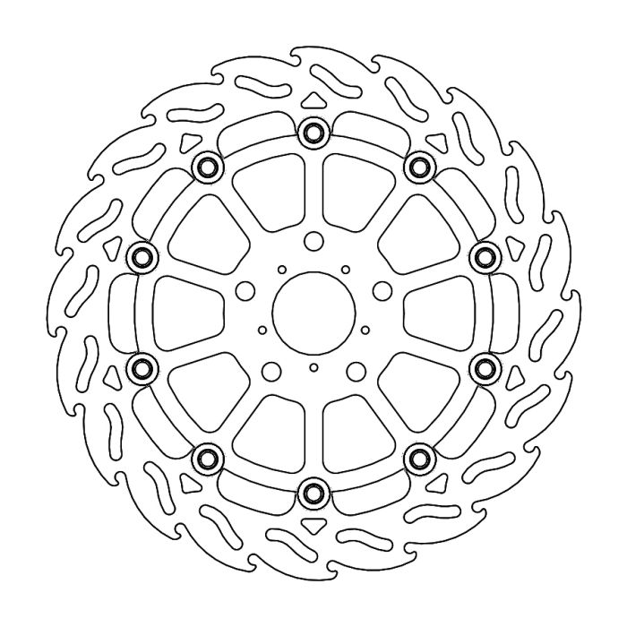 MMT Flame front disc right: Honda CB500X 2022