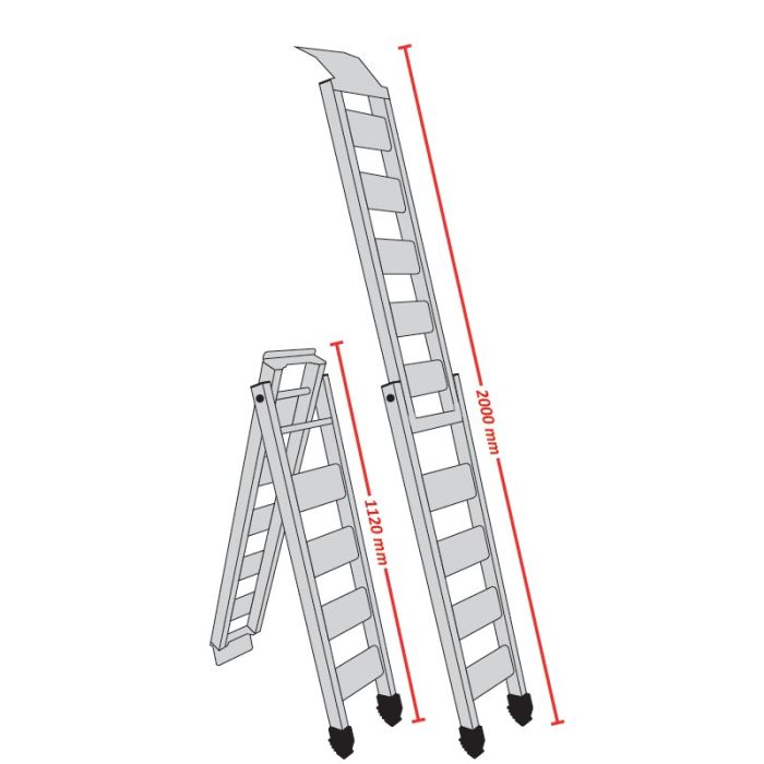 Crosspro Ice Matte Folding Bike Ramp 2M