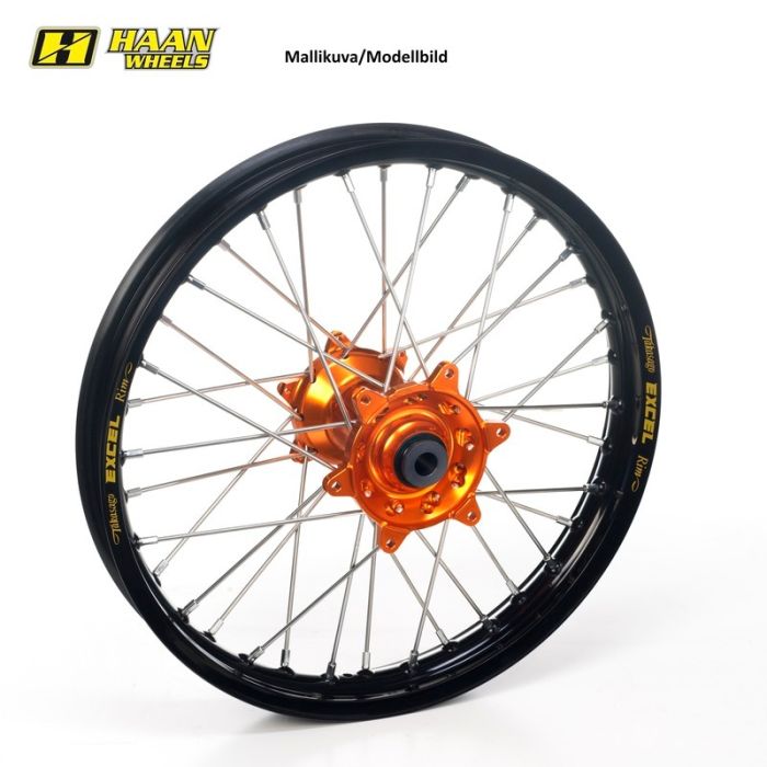 Haan Wheels R. fits for KTM 23-.. Black Rim-Orange Hub 22mm