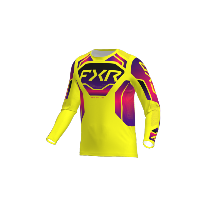 FXR Podium Relay MX Jersey 26 Yellow/Razz/Black