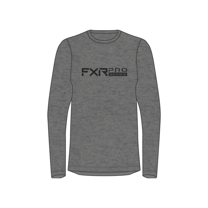 FXR M Pro Series Prem Longsleeve 24 Grey Heather/Asphalt