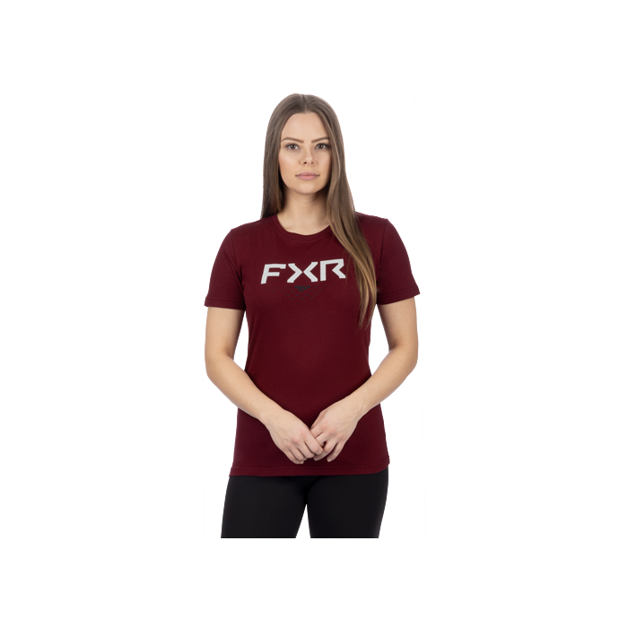 FXR Women Helium Prem Shirt 24 Merlot/White