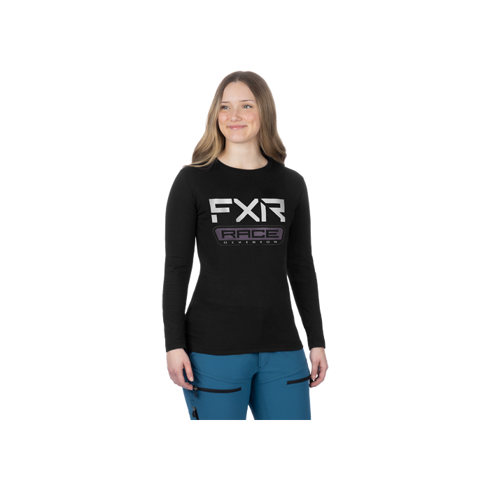 FXR Women Race Division Prem Longsleeve 24 Black/Muted Grape