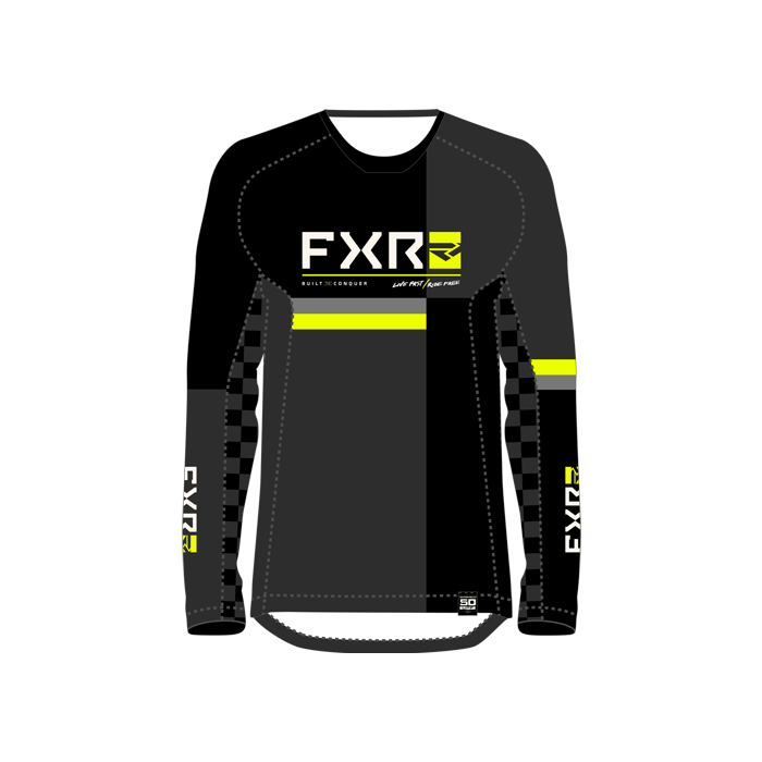 FXR M Proflex Upf Ls Jersey 24 Black/Hi-Vis