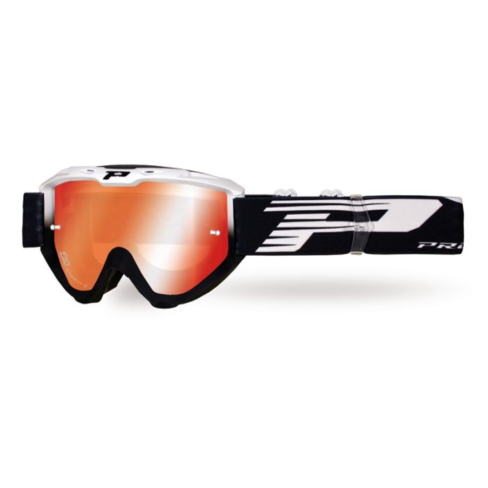 *Progrip 3450 Riot T/O Goggle Duallayerd lens - White/Black