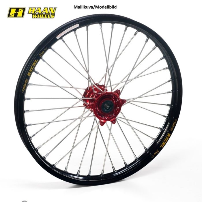 Haan Wheels Front CR+F 95-.. 21-1,60 Black Rim-Red Hub