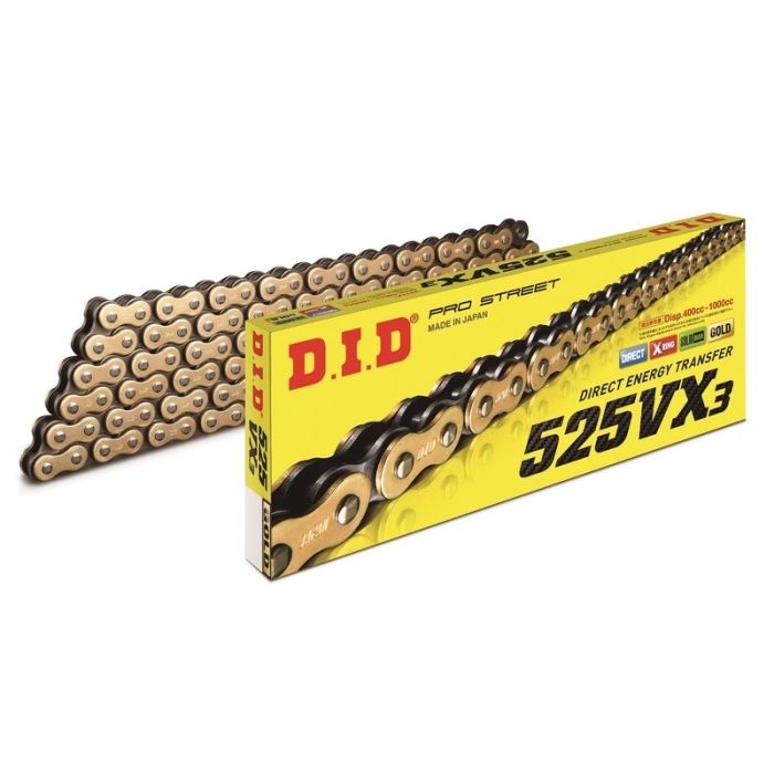 DID 525VX3 G&B Chain+Connecting link rivet type (ZJ)