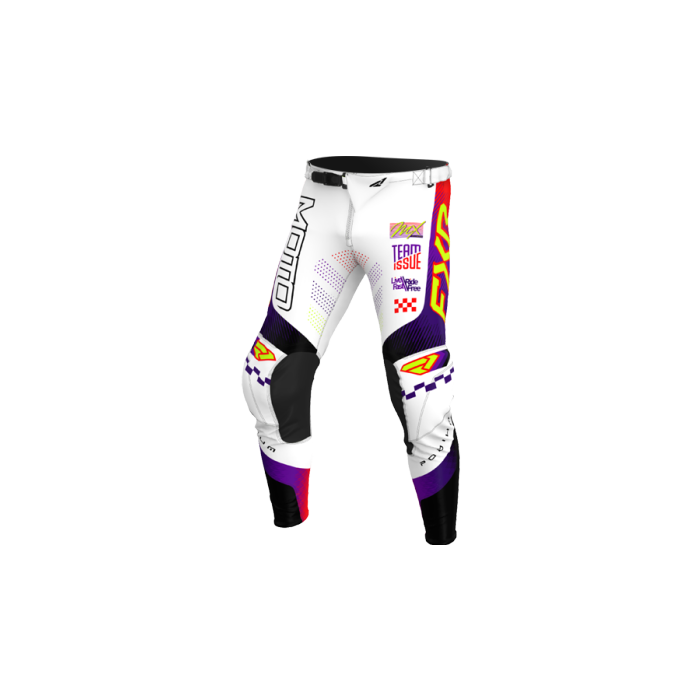 FXR Yth Podium MX Pant 26 White/Purple/Red