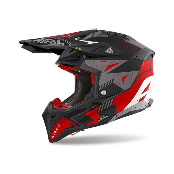 Airoh Helmet Aviator 3 Spin Red Matt