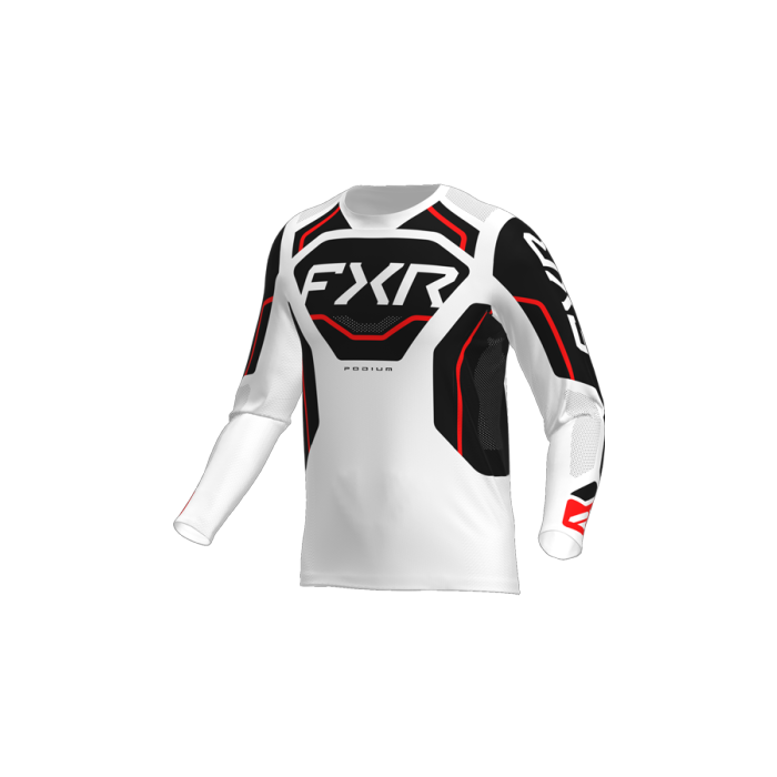 FXR Podium Relay MX Jersey 26 White/Black/Red