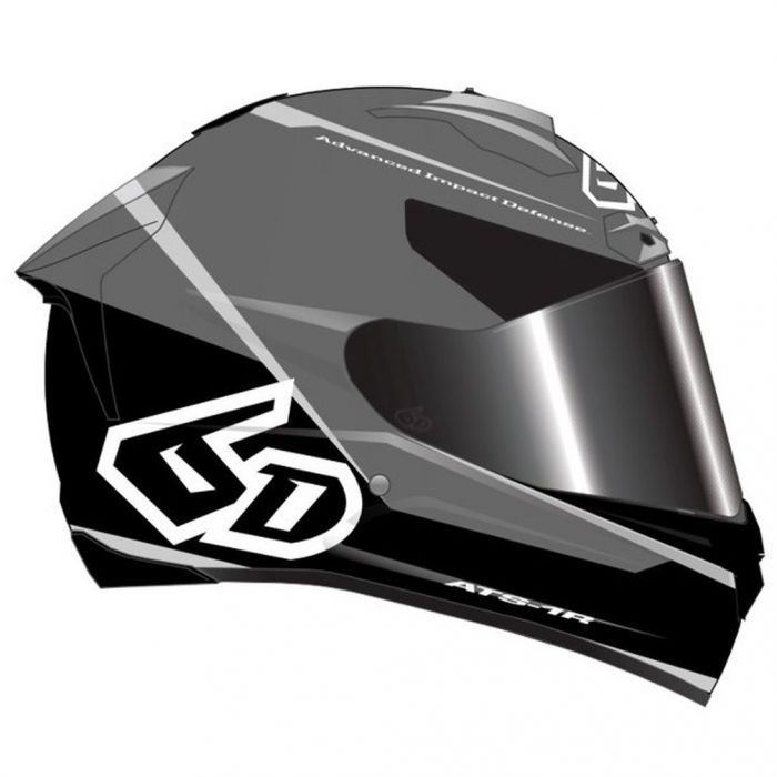 6D Helmet ATS-1R Alpha Silver Gloss