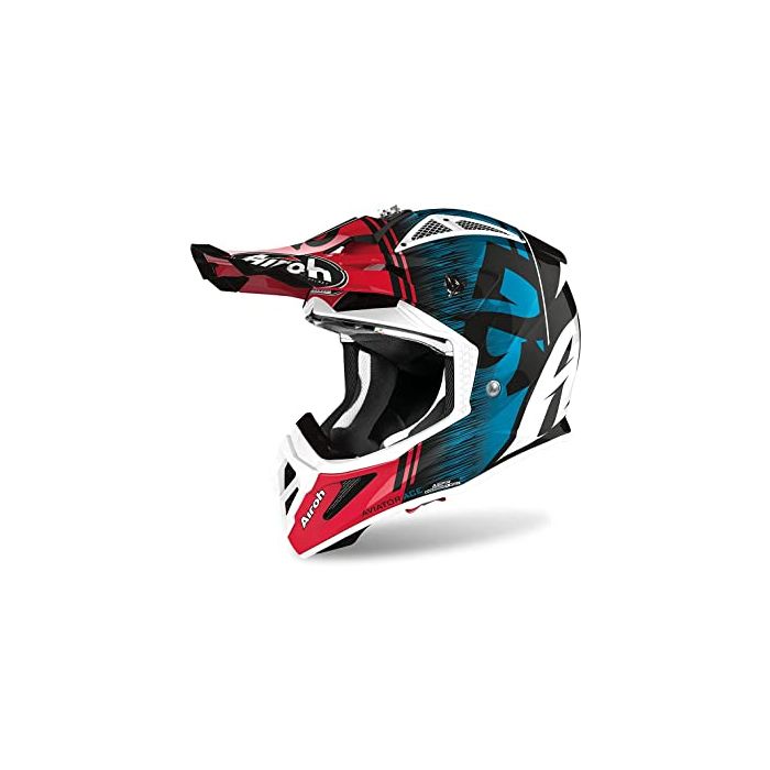 Airoh Helmet Aviator Ace Kybon Red/Blue Gloss