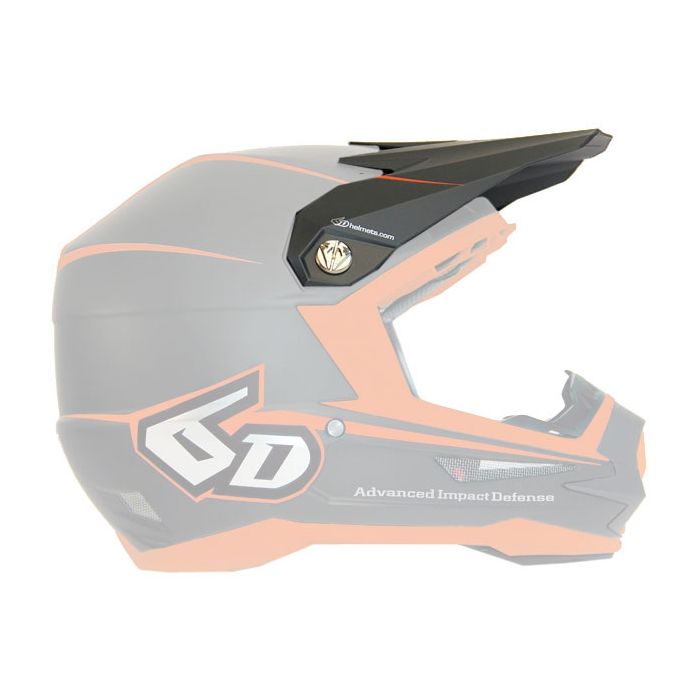 6D Visor Stealth - Charcoal/Orange 