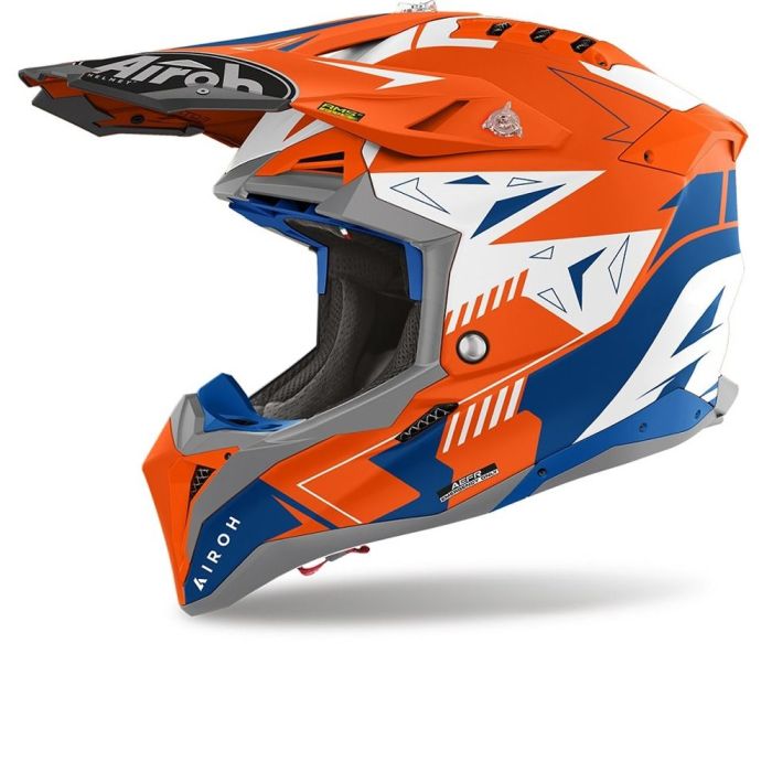 Airoh Helmet Aviator 3 Spin Orange Fluo Matt