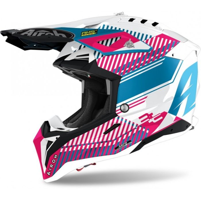 Airoh Helmet Aviator 3 Wave Pink Gloss