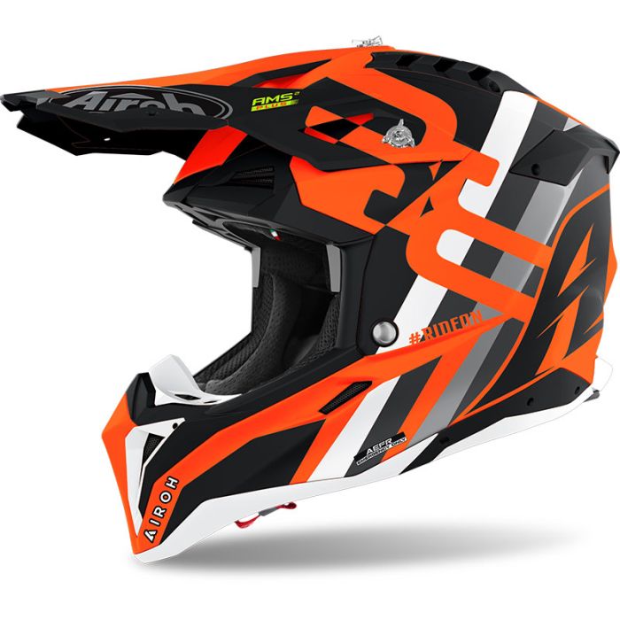 Airoh Helmet Aviator 3 Rainbow Orange Matt