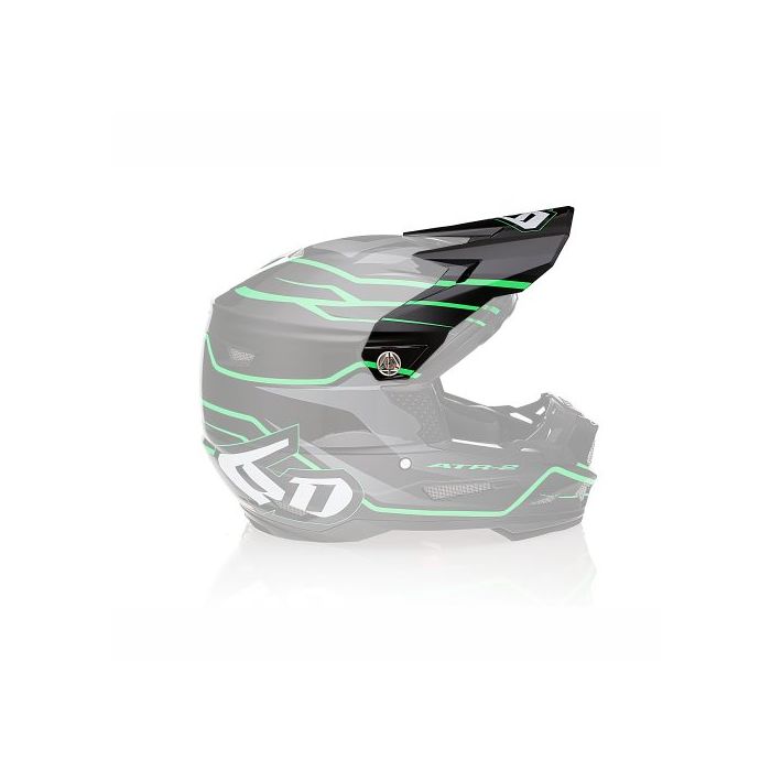 6D ATR-2 Visor Phase Black/Green Gloss