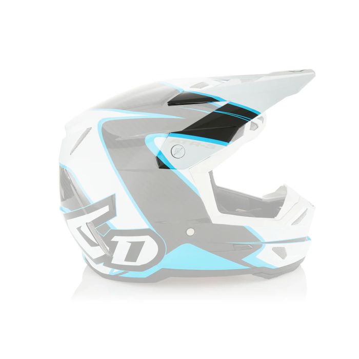 6D Helmet ATR-3 Visor Wave Gloss Cyan White