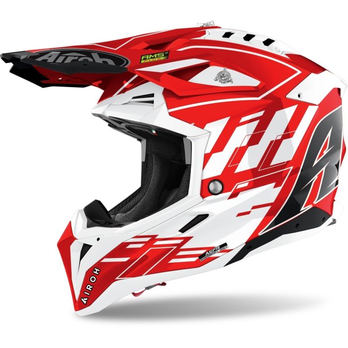 Airoh Helmet Aviator 3 Rampage Red Gloss