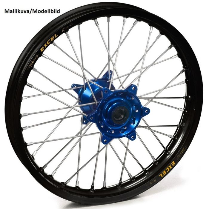 Haan Wheels YZF 09-.. Rear 19-2,15 Black Rim- Blue Hub