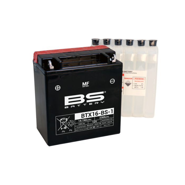 BS Battery  BTX16-BS-1 MF (cp) Maintenance Free