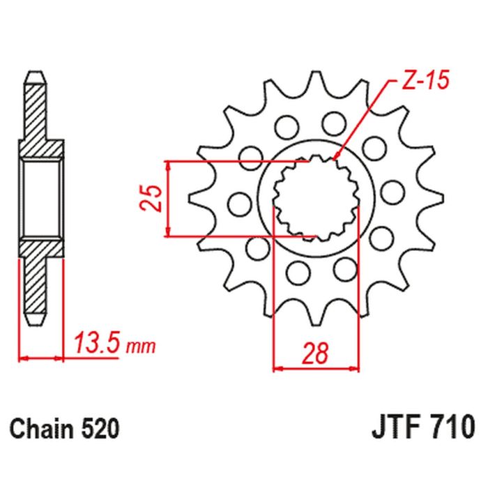 JT Front sprocket JTF710.16