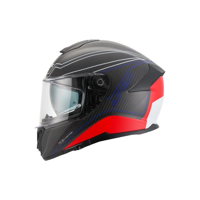 APEX Helmet FC500 Carbon Assen white/red/blue matt