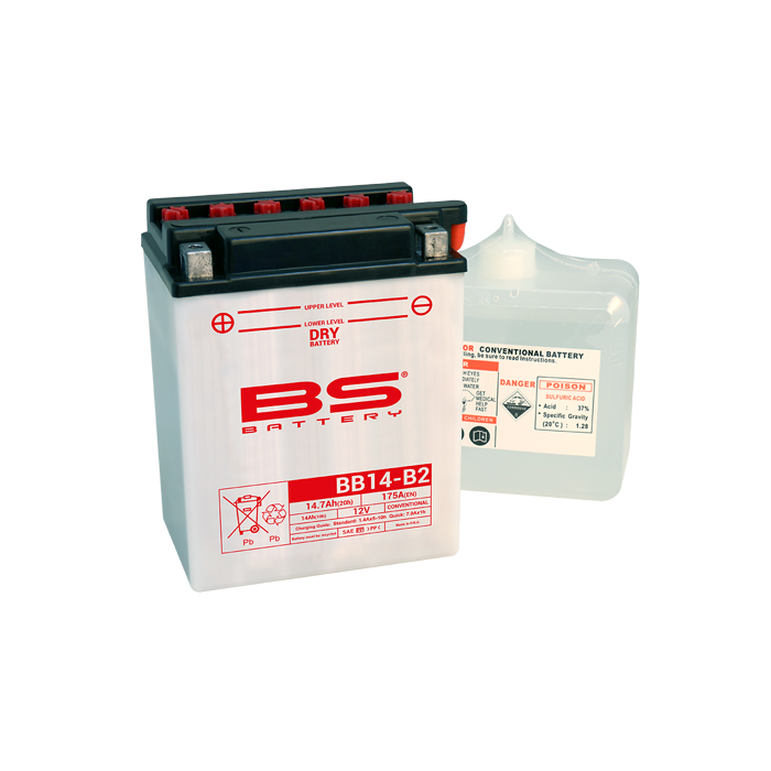 BS Battery  BB14-B2 (cp) Conventional, Dry charged