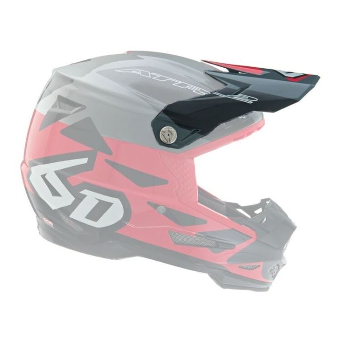 6D ATR-2 Helmet Visor Merge Red/Grey/Black