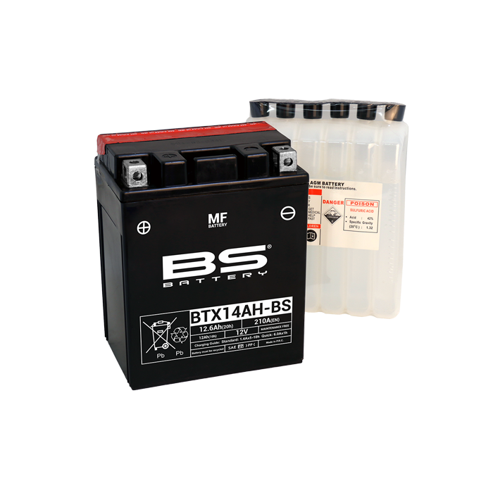 BS Battery  BTX14AH-BS MF (cp) Maintenance Free