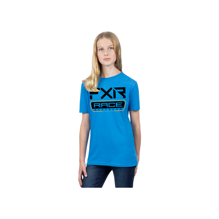 FXR Yth Race Div. Prem Shirt 24 Blue Heath/BK