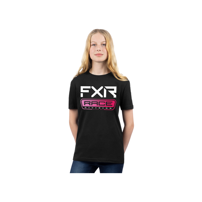 FXR Yth Race Div. Prem Shirt 24 BK/Razz