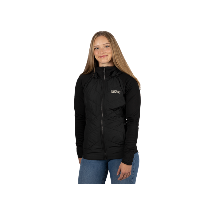 FXR Women Phoenix Quilted Hoodie Black