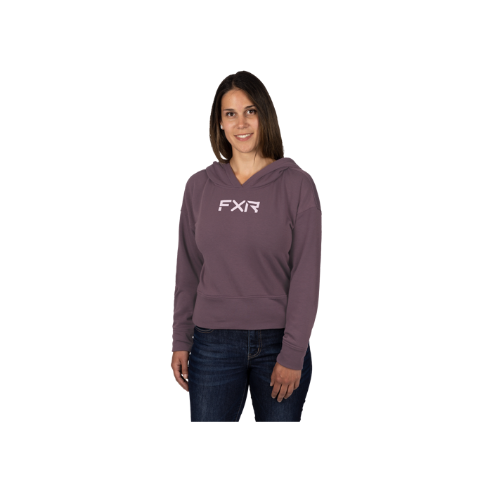 FXR Women Balance Cropped PO Hoodie Grape/Dusty Lilac