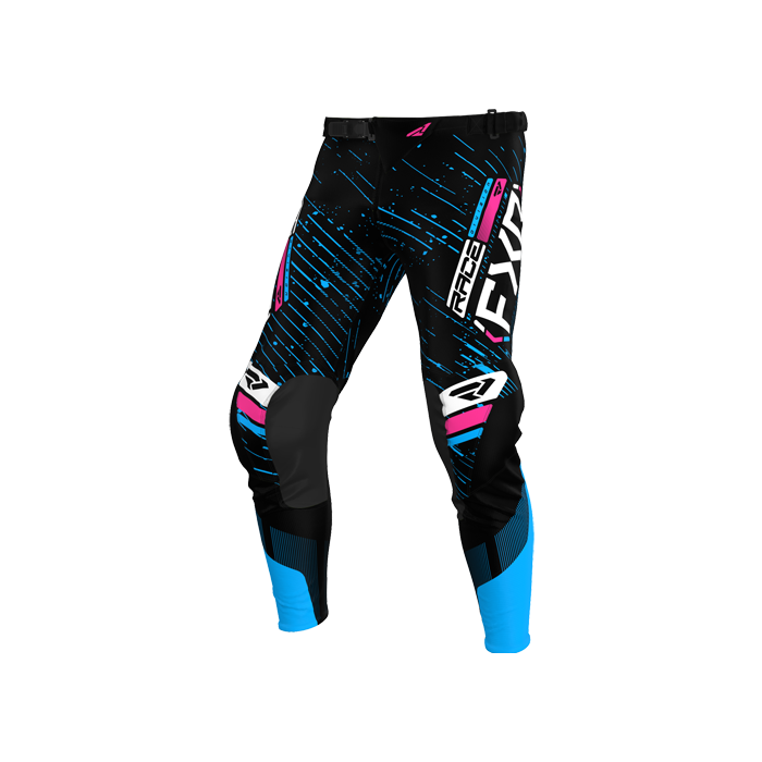 FXR PODIUM MX PANT 25 BLACK/CYAN/PINK