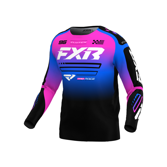 FXR CLUTCH MX JERSEY 25 BLACK/BLUE/PINK