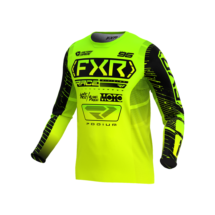 FXR YTH PODIUM MX JERSEY 25 HIVIS/LIME/BLACK