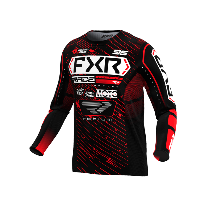 FXR YTH PODIUM MX JERSEY 25 BLACK/RED