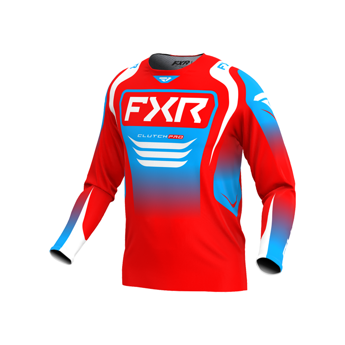 FXR CLUTCH PRO MX JERSEY 25 RED/WHITE/CYAN