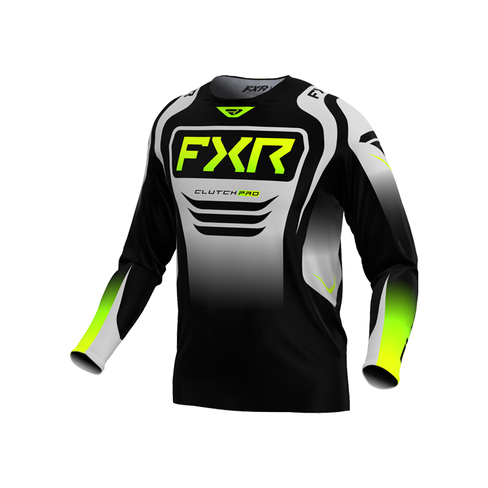 FXR CLUTCH PRO MX JERSEY 25 BLACK/GREY/HIVIS