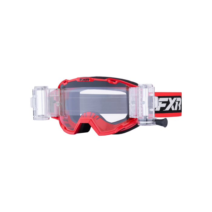 FXR MAVERICK PRIME ROLL-OFF GOGGLE  25 RED - OS