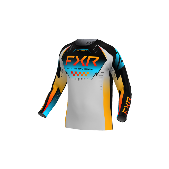 FXR Clutch Pro MX Jersey 26 Grey/Sky/Orange