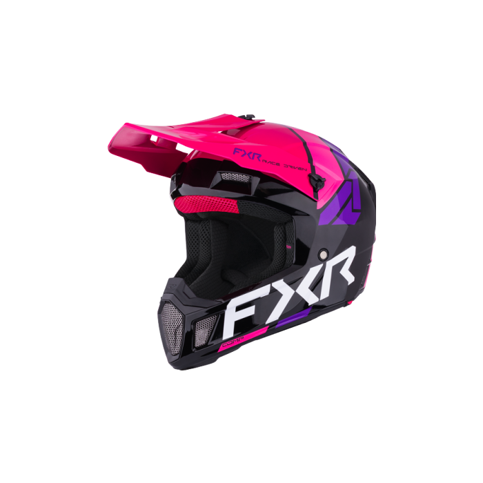 FXR Clutch Comp MX Helmet 26 Black/Razz
