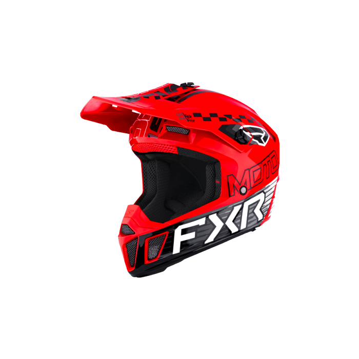 FXR Youth Clutch MX Helmet 26 Red/White