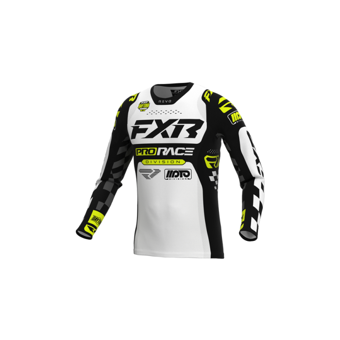 FXR Revo Daytona MX Jersey 26.5 Black/White/HiVis