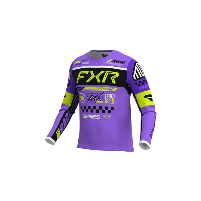 FXR Podium Gladiator MX Jersey 26.5 Purple/Black/HiVis