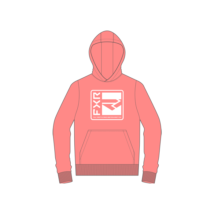 FXR Yth Broadc Tech Po Hoodie 24 Mut Melon/Wh